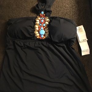 Badgley Mischa Swim top, gorgeous embellishment!